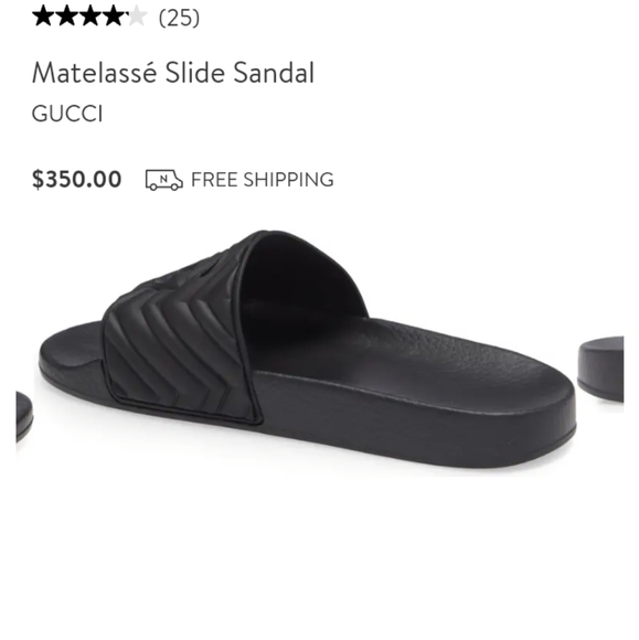 mens gucci matelasse slides
